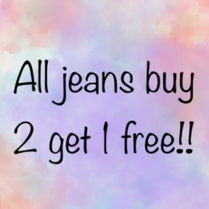 all jeans buy 2 get 1 free!!